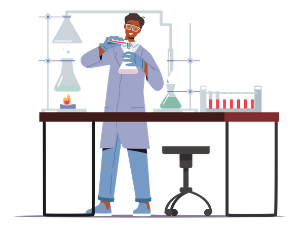 Chemical Scientific Research Illustration