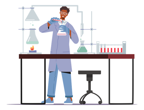 Chemical Scientific Research  Illustration