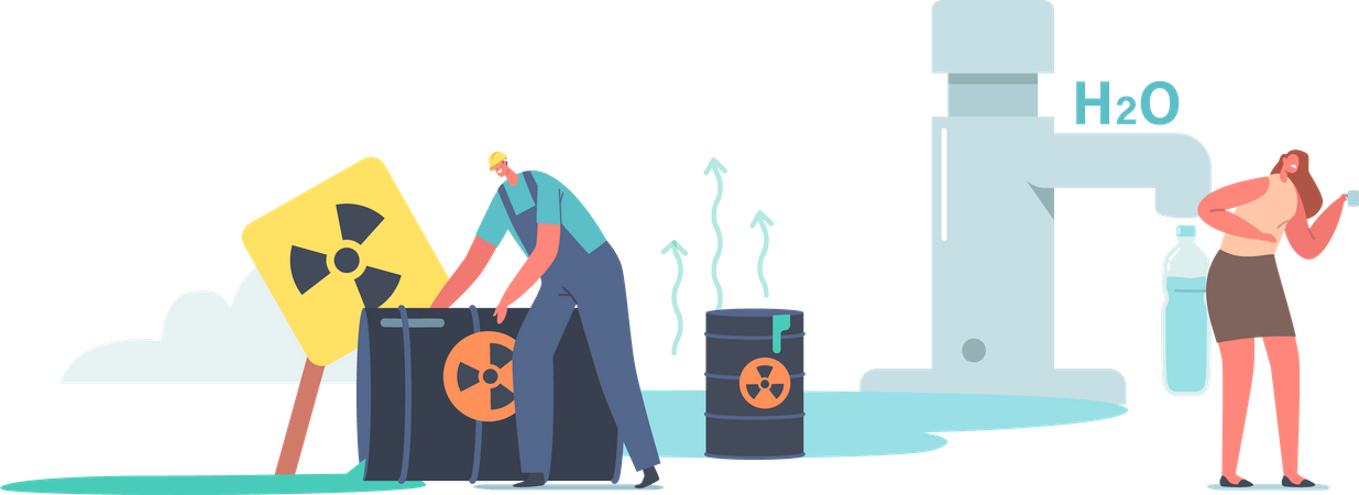 Chemicals in Water  Illustration