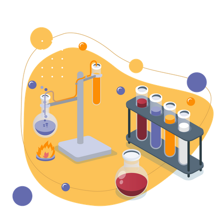 Chemiestudium  Illustration