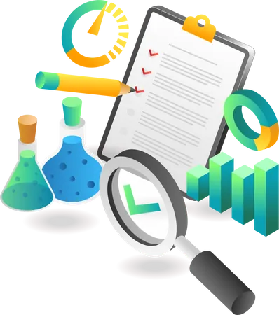 Ergebnisse des Chemietests  Illustration