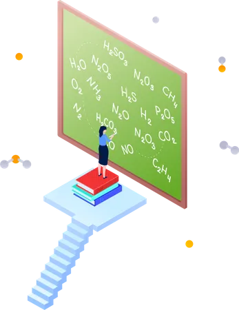 Chemie unterrichten  Illustration