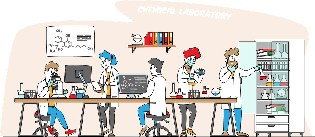 Chemie Wissenschaft  Illustration