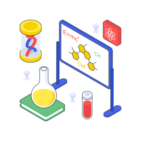 Chemie Unterricht  Illustration