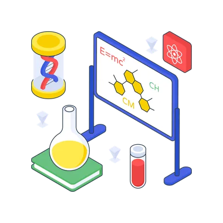 Chemie Unterricht  Illustration