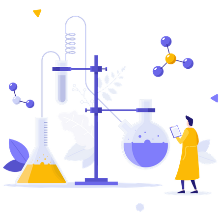Chemische wissenschaftliche Forschung  Illustration