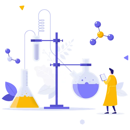 Chemische wissenschaftliche Forschung  Illustration