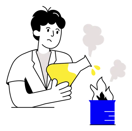 Chemisches Experiment  Illustration