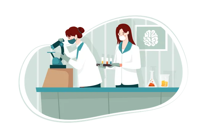 Chemistry laboratory  Illustration