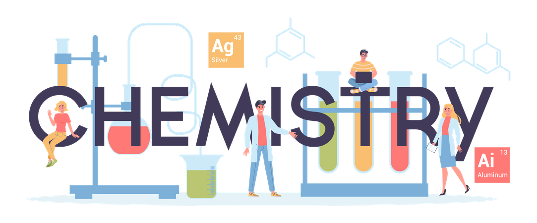 Chemistry laboratory experiment  Illustration