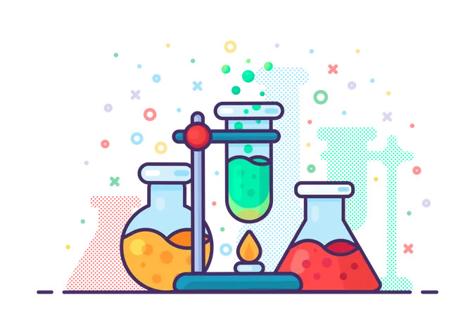 Chemistry laboratory experiment  Illustration