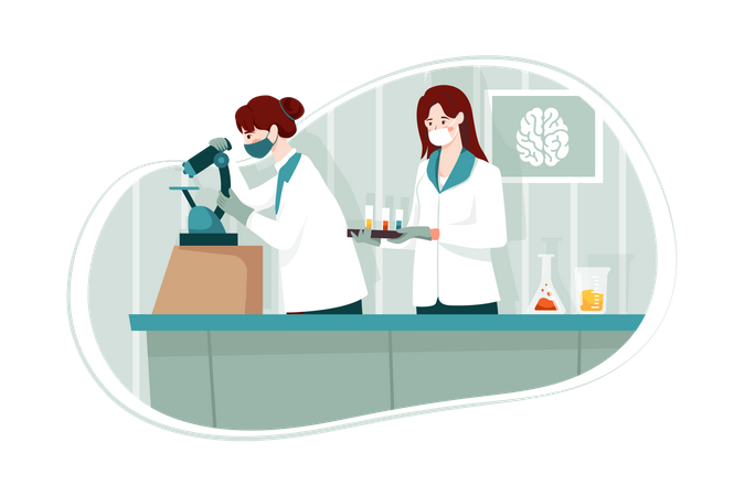 Chemistry laboratory  Illustration