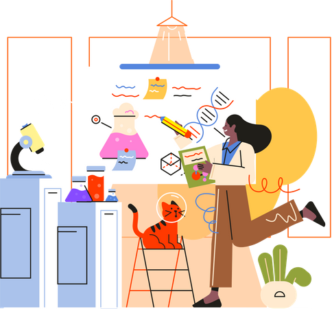 Chemistry Laboratory  Illustration