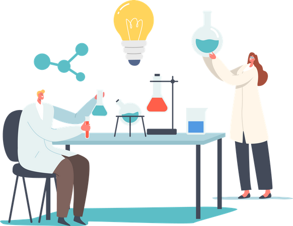 Chemistry Science Research and Development Illustration