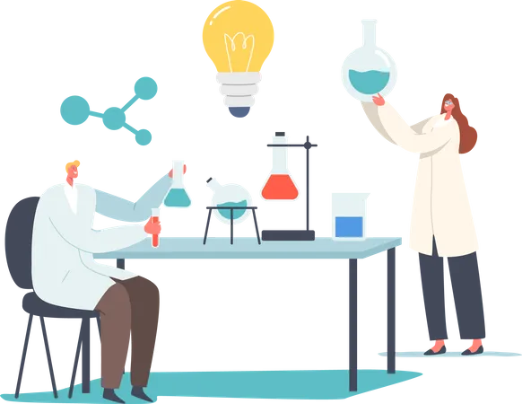Chemistry Science Research and Development  Illustration