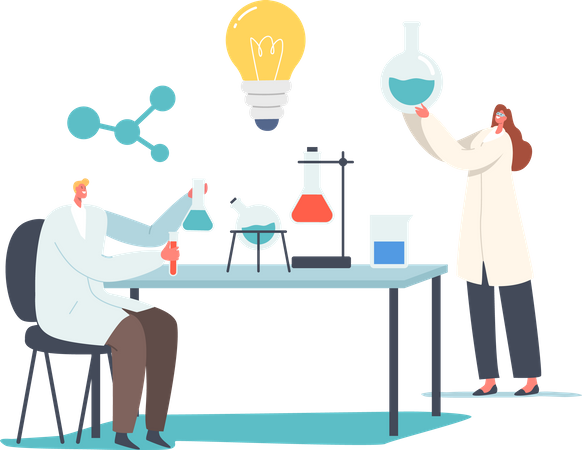 Chemistry Science Research and Development  Illustration