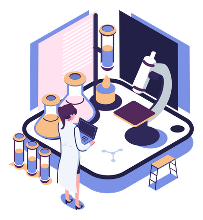 Chemistry Subject In School  Illustration