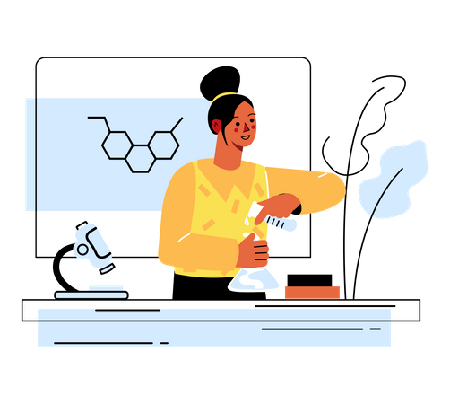 Chemistry teacher Illustration