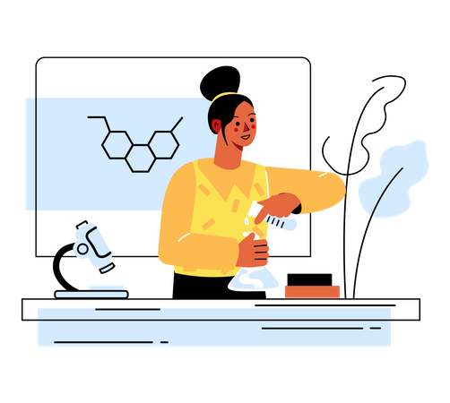 Chemistry teacher  Illustration