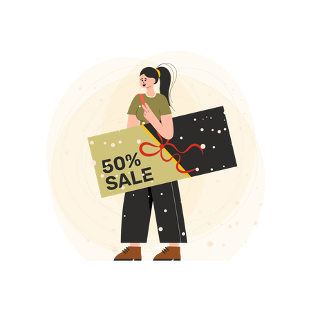 Chèque cadeau shopping  Illustration