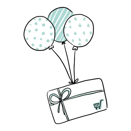 Chèque cadeau shopping  Illustration