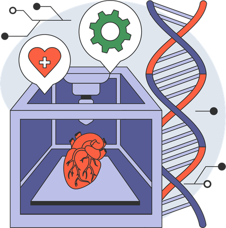 Chequeo del corazon  Ilustración