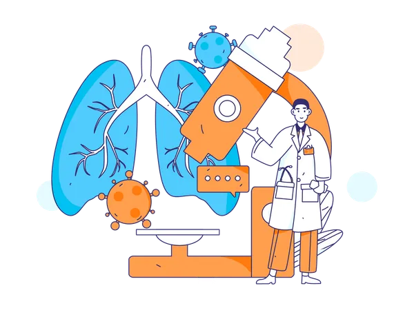 Chequeo de enfermedad pulmonar  Ilustración