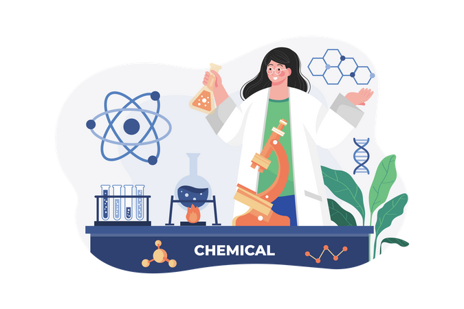 Chercheur en chimie  Illustration