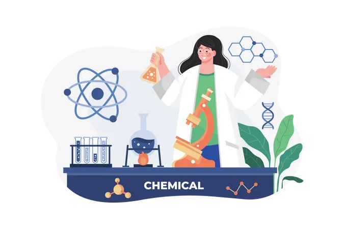 Chercheur en chimie  Illustration