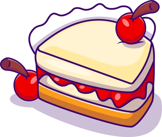 Cherry cake  Illustration