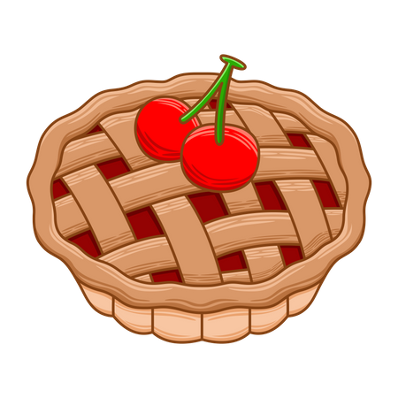 Cherry Pie Illustration
