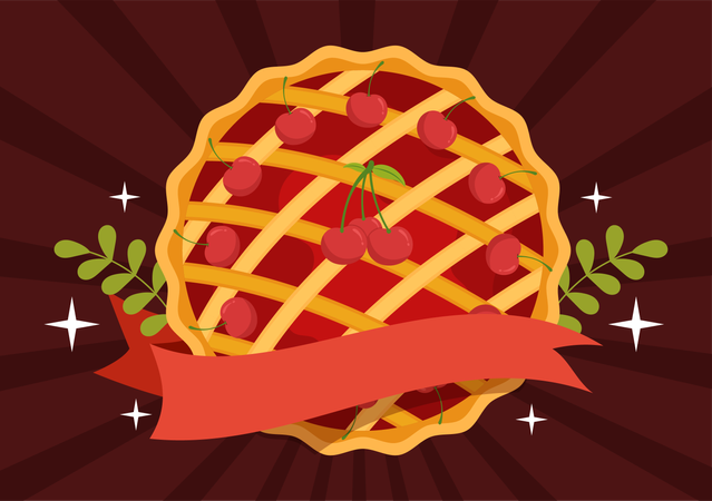 Cherry Pie Celebration  Illustration