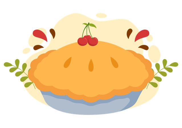 Cherry Pie Day  Illustration