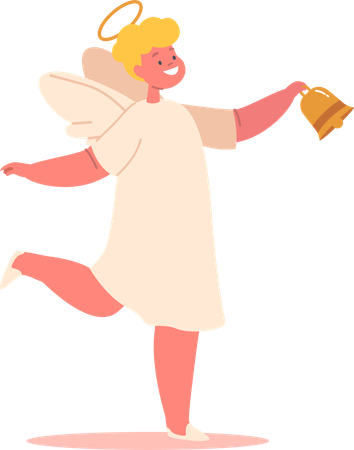 Cherubic Angel With Rosy Cheeks  Illustration