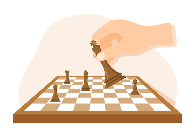 Chess Board Game Illustration