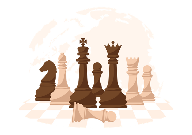 Chess Board Game  Illustration