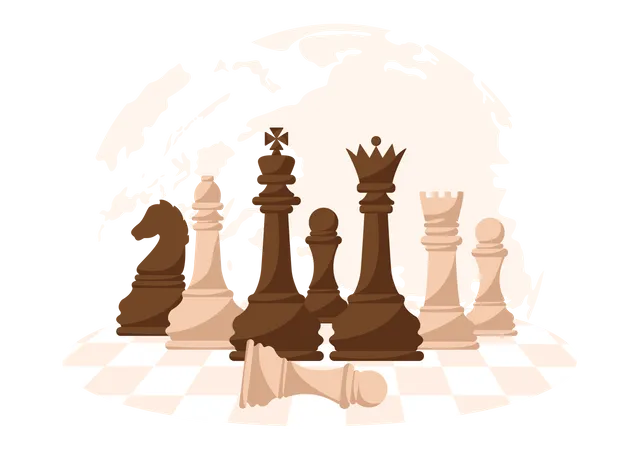 Chess Board Game  Illustration