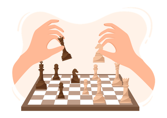 Chess Board Game  Illustration