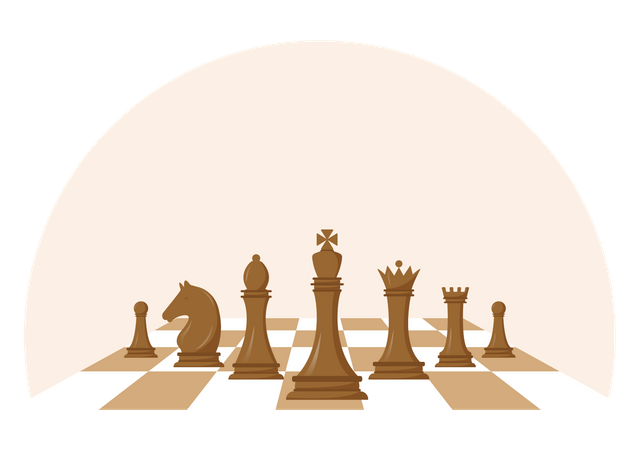 Chess Board Game  Illustration