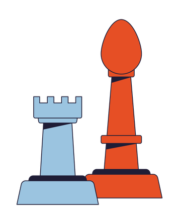 Chess pieces  Illustration