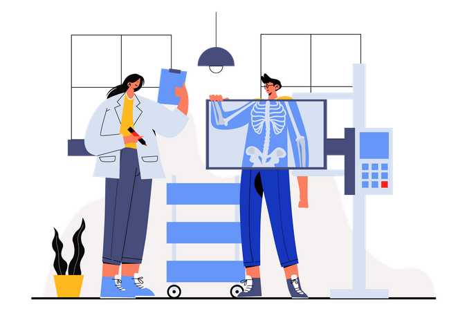 Chest X-ray  Illustration
