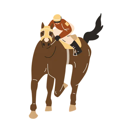 Cheval Jockey à cheval  Illustration