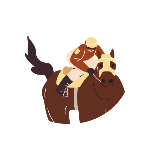 Cheval Jockey à cheval  Illustration