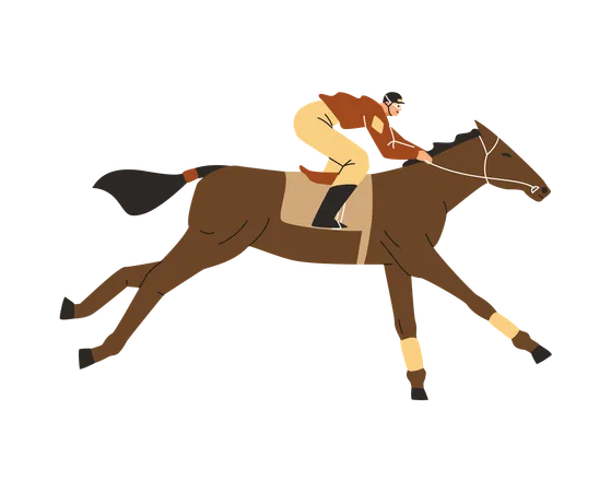 Cheval Jockey à cheval  Illustration