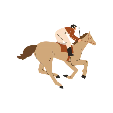 Cheval Jockey à cheval  Illustration