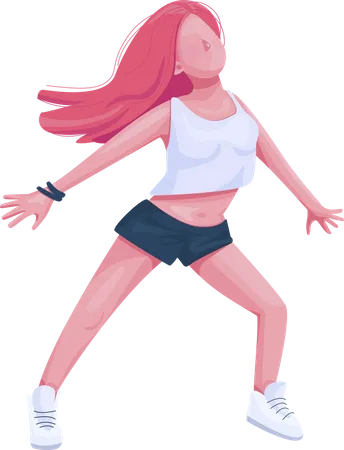 Chica bailando  Ilustración