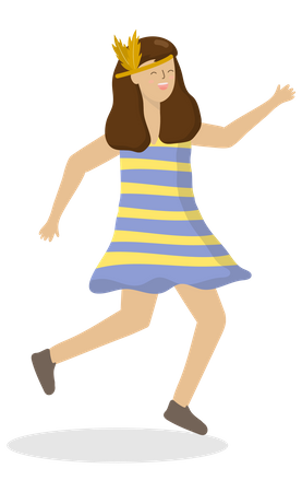 Niña bailando  Illustration