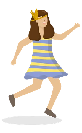 Niña bailando  Illustration