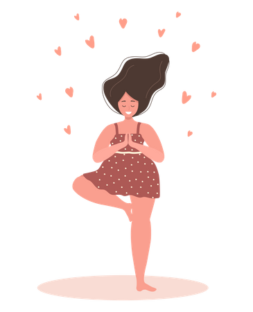 Chica con amor propio  Ilustración