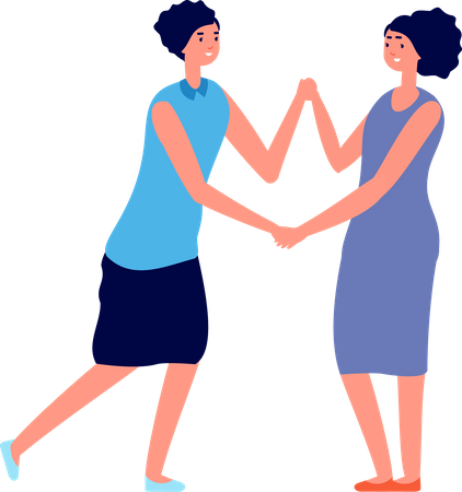 Chica conociéndose  Ilustración